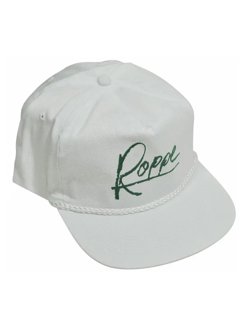 Vintage Roppe 90s White Western Farm Rope Cap Hat Snapback